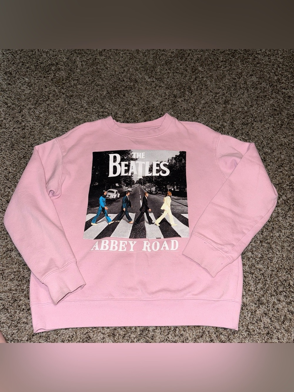 The Beatles Pink Abbey Road Graphic Sweatshirt